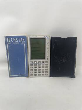 Jeppesen 108279 Vintage Techstar Flight Computer J472 With Manual And Case Sn 20051