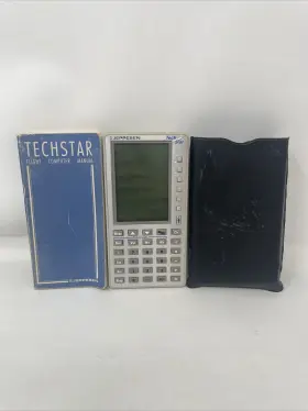 108279 Jeppesen Vintage Techstar Flight Computer J472 With Manual And Case Sn 20051