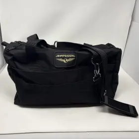 257405 Jeppesen Flight Duffle Overnight Bag Pilot Aviation Black 16 1/4x10x6 Inch Dual Zip
