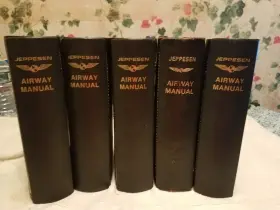 Binder-7 Jeppesen Am621134 Aviation Pilots Airway Binders Set 5 Leather Manuals 2 Inch Hole
