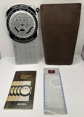 Jeppesen Sanderson Js314305b Flight Computer Slide Graphic 1981 Metal Usa Made Aviation