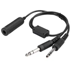 Jtlbqs93pb05ho Jtlb Helicopter To General Aviation Headset Adapter Cable - David Clark Avcomm U