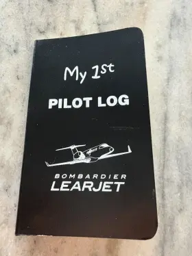1921-06bk Leeds Brand New My 1st Pilot Log Bombardier Learjet - Free Shipping