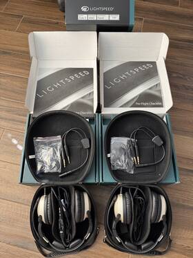 Lightspeed Zulu3 #4065 Zulu 3 6pin Aviation Headset With Dual Ga Adapters Included
