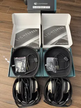 Zulu3 Lightspeed #4065 Zulu 3 6pin Aviation Headset With Dual Ga Adapters Included