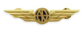 Luso Aviation 53453 Pilot Wings Aviator Shirt Lapel Pin Gold Buttery Fly Clasps