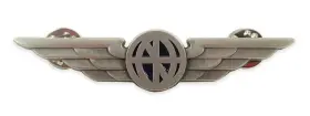 534534 Luso Aviation Pilot Wings Aviator Shirt Lapel Pin Silver Buttery Fly Clasps