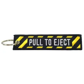 Nlus205-pte Luso Aviation Pull To Eject Embroidered Keychain