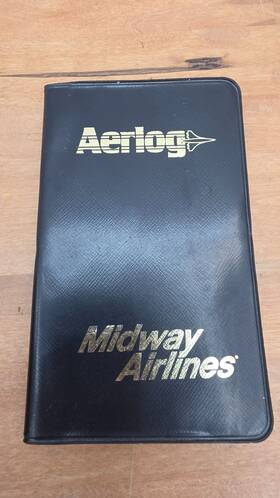 Midway Airlines 781560274001 Vintage Aerlog Flight Crew Logbook