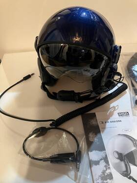 Msa Gallet Lh050 Aircraft Flight Headset Helmet Single Visor Helmut
