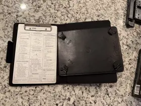 Kne-4025 Mygoflight New Premium Leather Ipad Rotating Folio Kneeboard For Pilots