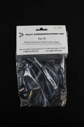 Pa-75 Navstar7 New Ga Helicopter To Fixed Wing Headset Adapter Pa75