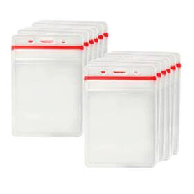Novah Cd001 Clear Vinyl Vertical Badge Holder-pack Of 50