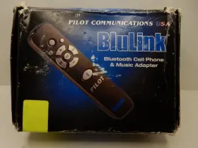Pilot Communications Usa 021078012931 Blulink Bluetooth Cell Phone And Music Adapter