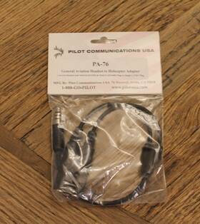 Pilot Communications Usa Pa-76 Ga Headset Adapter To Helicopter U-174 Plug By Comm-usa P/n