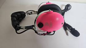 Pilot Usa Pa 1151 Pa-1151 Aviation Headset Pink With Mic Dual Plug Works Great