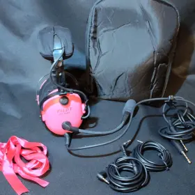 Pa-1181 Pilot Usa Hot Pink Child Youth Aviation Headset By Clean Well Kept