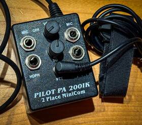 Pilot Usa Pa-2001k Pa2001k 2 Place Portable Intercom Ptt Icom A4 A22 Or Bendix-king Kx99