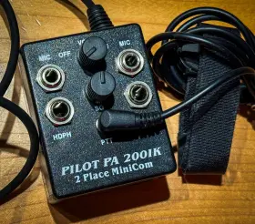 Pa-2001k Pilot Usa Pa2001k 2 Place Portable Intercom Ptt Icom A4 A22 Or Bendix-king Kx99