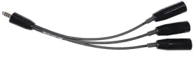 Pa-90h Pilotusa Triple Helicopter/militatary Headset Adapter - Pa90h