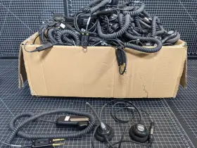 Ms260 Plantronics 45 Lot Poly Mic Headset Atc Pilot Military Ham Radio Aviation