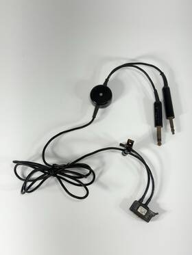 Plantronics Ms50/t30-3 Light-weight Aviation Headset Mic Dual Plug Vintage