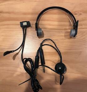 Plantronics Ms50/ts30 Ms50/t39 Dual Plug Boeing Pilot Aviation Headset With Headband