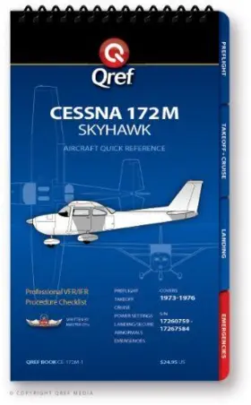 Ce-172m-1 Qref Cessna 172m Skyhawk Quick Reference Checklist Book By