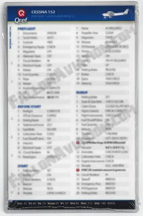 Ce1522 Qref - Cessna 152 Checklist Card