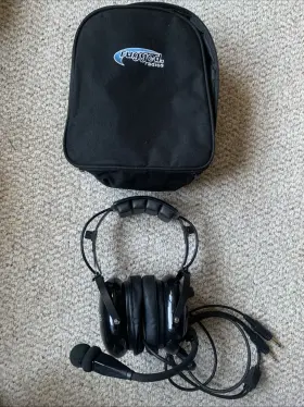 Ra200 Rugged 3732 Air Aviation Headset With Mic Dual Plugs And Carry Bag Early
