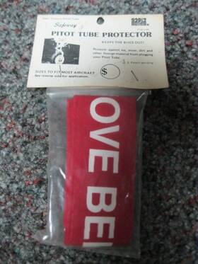 Safeway Pn3400 New Aviation Pitot Tube Cover And Flag - 3/4 Inch