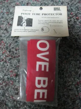 Pn3400 Safeway New Aviation Pitot Tube Cover And Flag - 3/4 Inch
