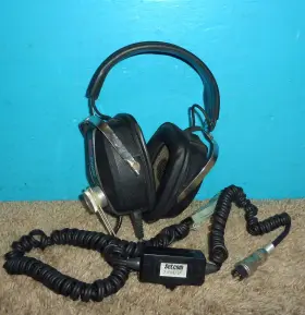 7-pr4 Setcom 7-pr4/sp Aviation Headset With Electro Voice M-87/aic Mic Good Condition