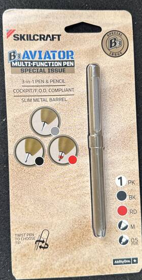 Skillcraft Pen2530 B3 Aviator Black/red Pen And Pencil - Sand Barrel New