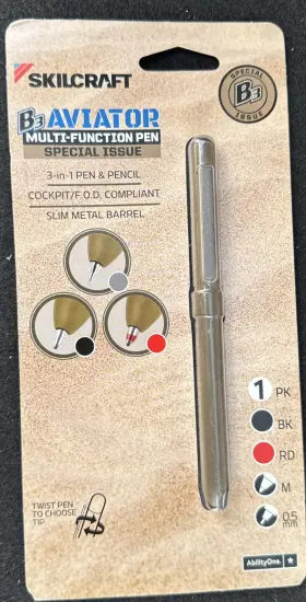 Pen2530 Skillcraft B3 Aviator Black/red Pen And Pencil - Sand Barrel New