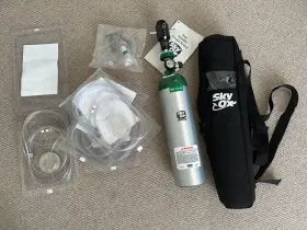 Sk12-15 Sky Ox Portable Aircraft Oxygen System Like New 4-place 15 Cuft Complete