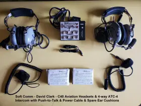 Soft Comm Atc-4 David Clark Pilot Headsets And Intercom Push-to-talk More