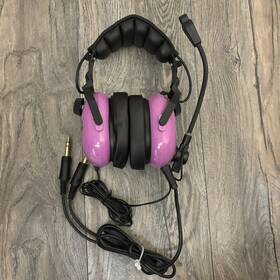Softcomm 0915 Foldable Aviation Headset Children Made In Usa - Purple/black
