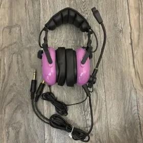 0915 Softcomm Foldable Aviation Headset Children Made In Usa - Purple/black