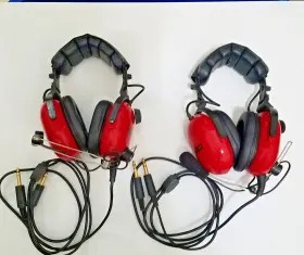 C-45-10 Softcomm Childrens Foldable Aviation Headset Made In Usa 2 Units