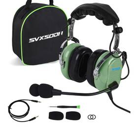 Svxsoda Svxsoda 629 B 629-b Aviation Headset Light Green Stereo/mono Ga Twin Plug Mic 24db