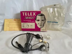 18861 Telex Vtg Twinset Headset Model Original Box And Manual