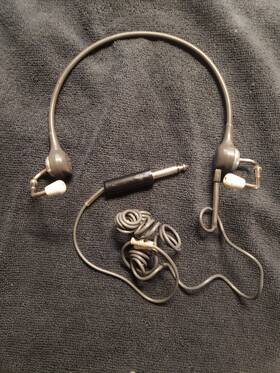 Telex 258gcaa Vintage Helicopter Pilot Headphones