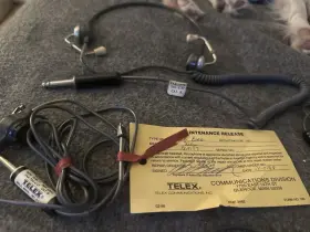 61653-01 Telex Pem-77 Pilot Earset Faa Approved 500 Ohm Serviced 11/02/1989