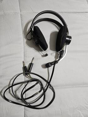 Telex 8403 Vintage Pilot Aviation Headset Headphones Airplane Decor