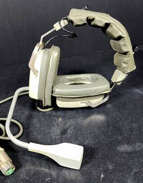 Telex Ph-91 Vintage Aviation / Communication Headset Dual Plug With Boom Mic Untested