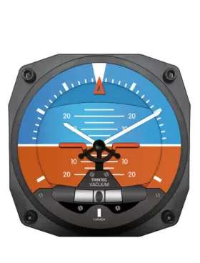 2063 Trintec New Design Series 6.5 Inch Wall Clock Artificial Horizon 12 Hr Display