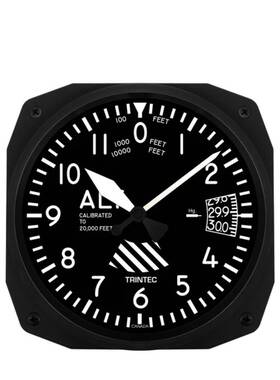Trintec 3060-10c New 10 Inch Classic Altitude Altimeter Aviation Square Clock 3060-10