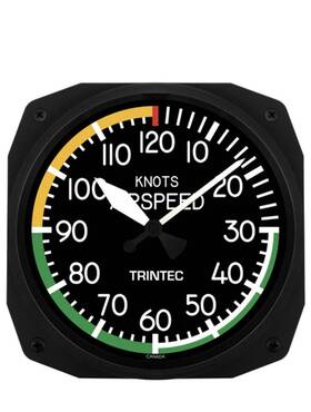 Trintec 3061-10 Cool Modern 10 Inch Airspeed Style Clock For Home Office Or Hangar