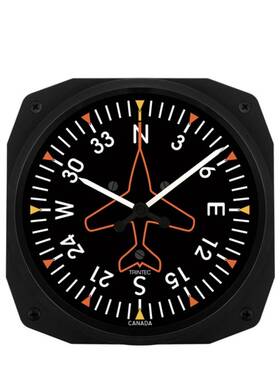 Trintec 3062-10 3063 10 Inch Aviation Directional Gyro Instrument Style Wall Clock
